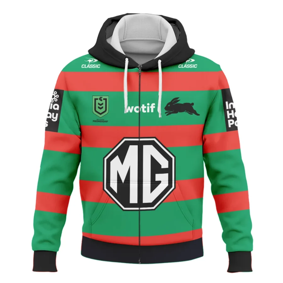 South Sydney Rabbitohs NRL Exclusive Logo Zipper Hoodie QTVA050625NRL01SOU-ZHD - Image 2