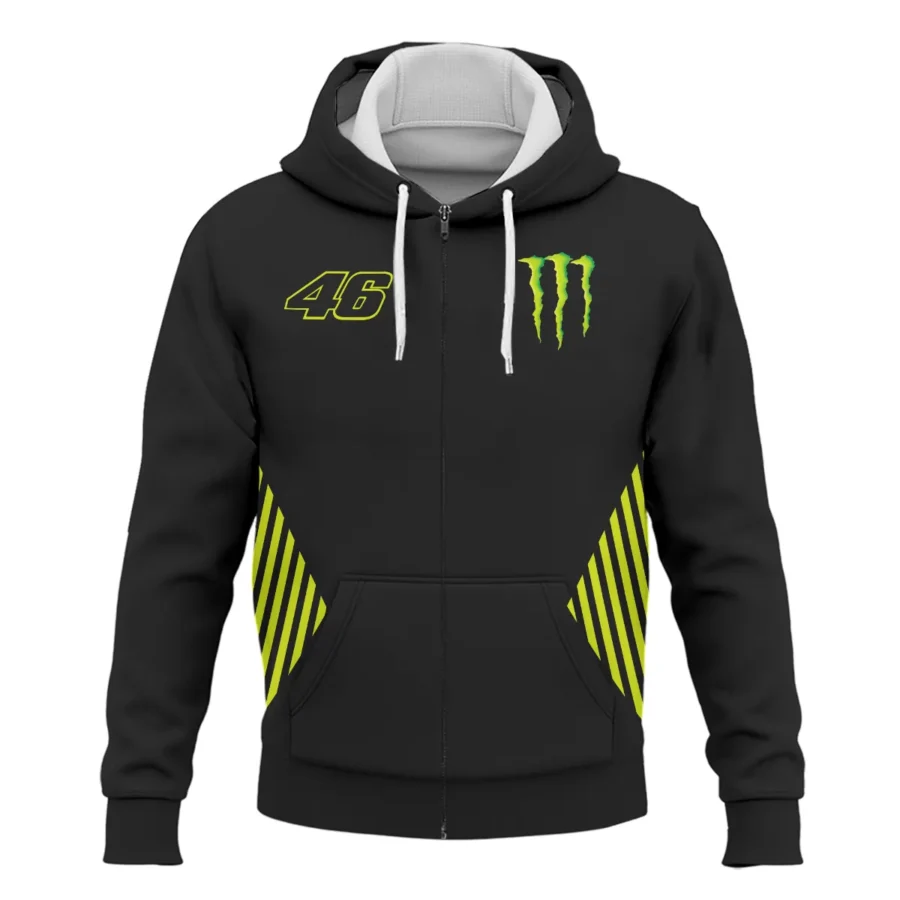 VR46 Racing Team Exclusive Logo Zipper Hoodie QTVAGP120625A17VR46-ZHD - Image 2