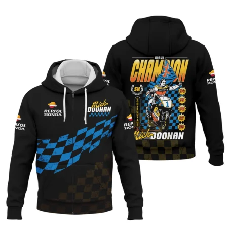 Mick Doohan Repsol Honda Exclusive Logo Zipper Hoodie QTMT090625A3-ZHD