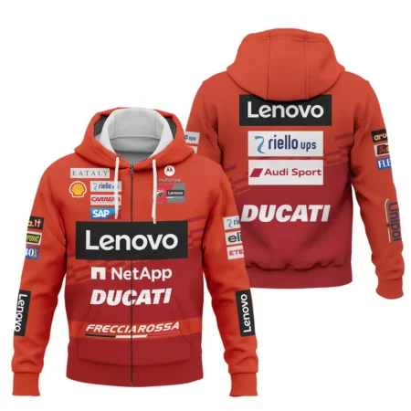 Ducati Lenovo Team Exclusive Logo Zipper Hoodie QTVAGP060625A2DUC-ZHD