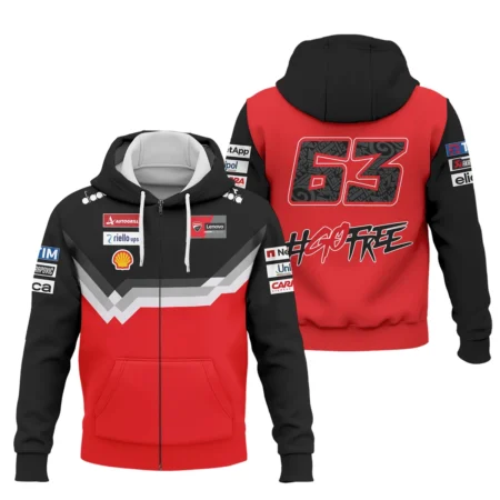 Francesco Bagnaia Ducati Lenovo Team  Exclusive Logo Zipper Hoodie QTVAGP110625A13DUC-ZHD
