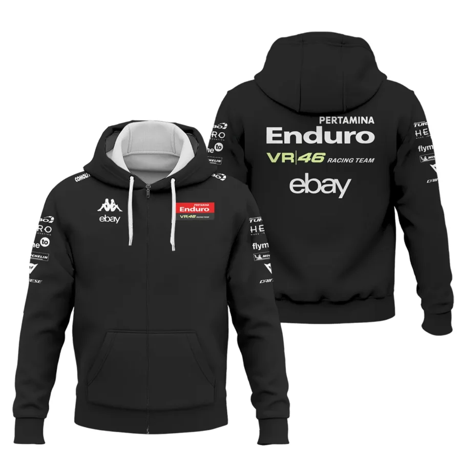 VR46 Racing Team Exclusive Logo Zipper Hoodie QTVAGP120625A15VR46-ZHD