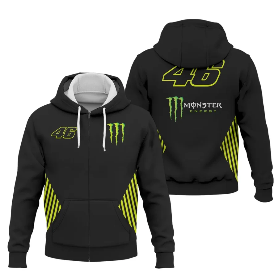 VR46 Racing Team Exclusive Logo Zipper Hoodie QTVAGP120625A17VR46-ZHD