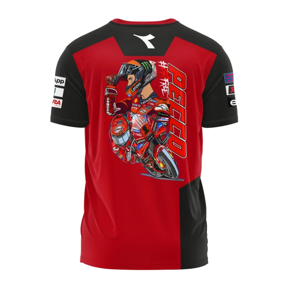 Francesco Bagnaia Ducati Lenovo Team Exclusive Logo T-shirt QTMTGP150525A3-TS - Image 3