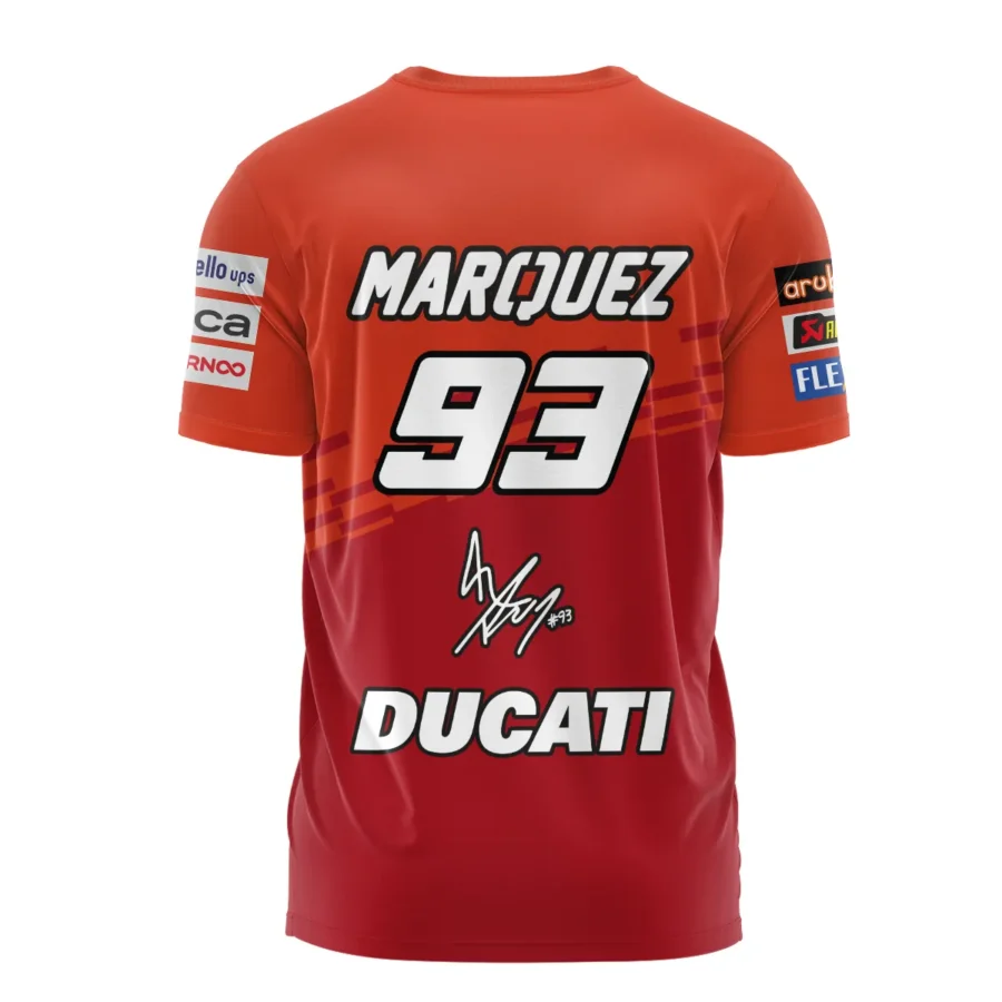 Marc Márquez Ducati Lenovo Team Exclusive Logo T-shirt QTVAGP060625A4DUC-TS - Image 3