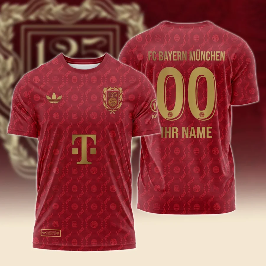 125 Anniversary FC Bayern München Exclusive Logo T-shirt QTFCB030525A1-TS
