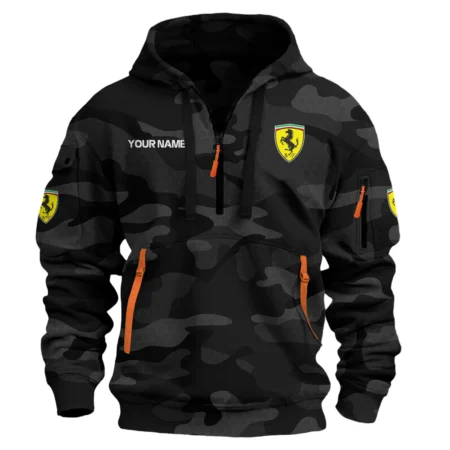 Ferrari Exclusive Logo Hoodie Half Zipper Car QTCAR180605A1FER