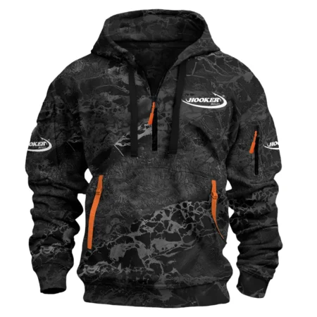 Hooker Boats Fishing Exclusive Logo Hoodie Half Zipper QTFS310525A1HOO