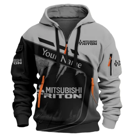 Mitsubishi Triton Ute Exclusive Logo Hoodie Half Zipper QTVA170625UTE01MT