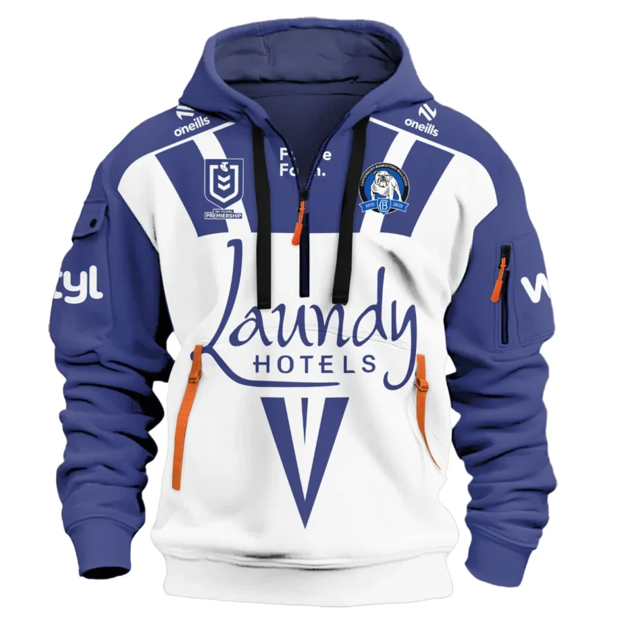 Canterbury-Bankstown Bulldogs NRL Exclusive Logo Hoodie Half Zipper QTVA050625NRL01CBY-HDF - Image 2