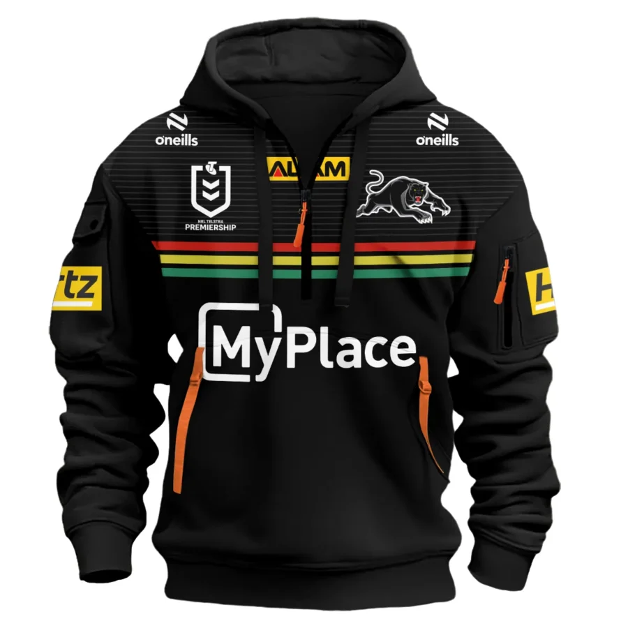 Penrith Panthers NRL Exclusive Logo Hoodie Half Zipper QTVA050625NRL01PEN-HDF - Image 2