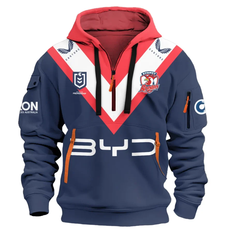 Sydney Roosters NRL Exclusive Logo Hoodie Half Zipper QTVA050625NRL01SYD-HDF - Image 2