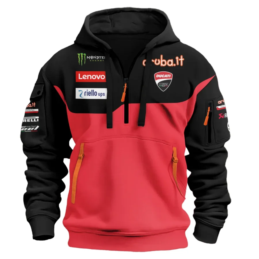 Ducati Lenovo Team Exclusive Logo Hoodie Half Zipper QTVAGP060625A3DUC-HDF - Image 2