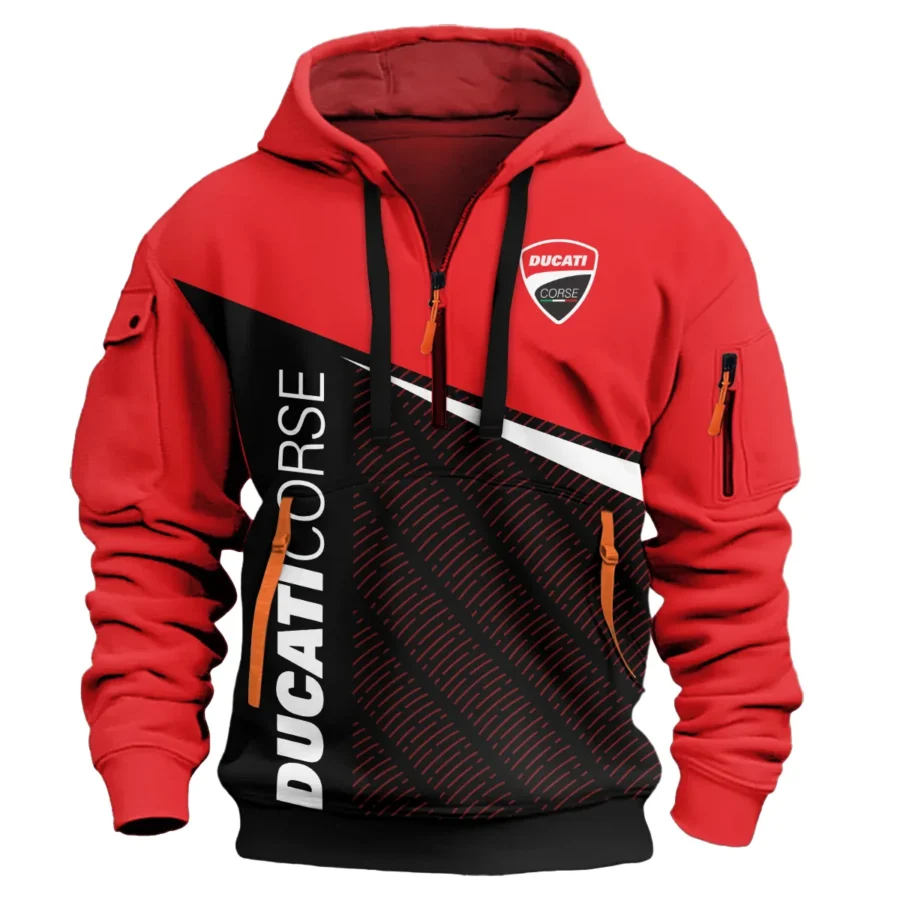 Ducati Lenovo Team Exclusive Logo Hoodie Half Zipper QTVAGP110625A12DUC-HDF - Image 2