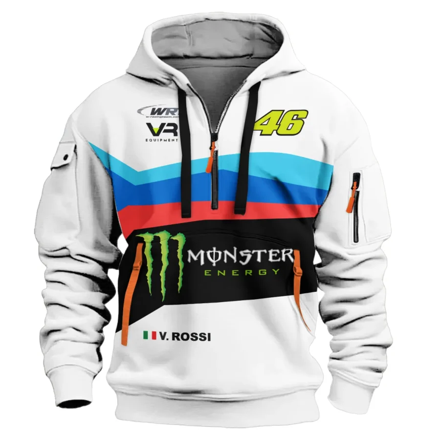 VR46 Racing Team Exclusive Logo Hoodie Half Zipper QTVAGP130625A23VR46-HDF - Image 2