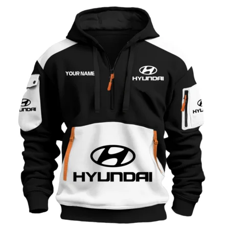 Hyundai Car Exclusive Logo Hoodie Half Zipper QTCAR180605A2HYU