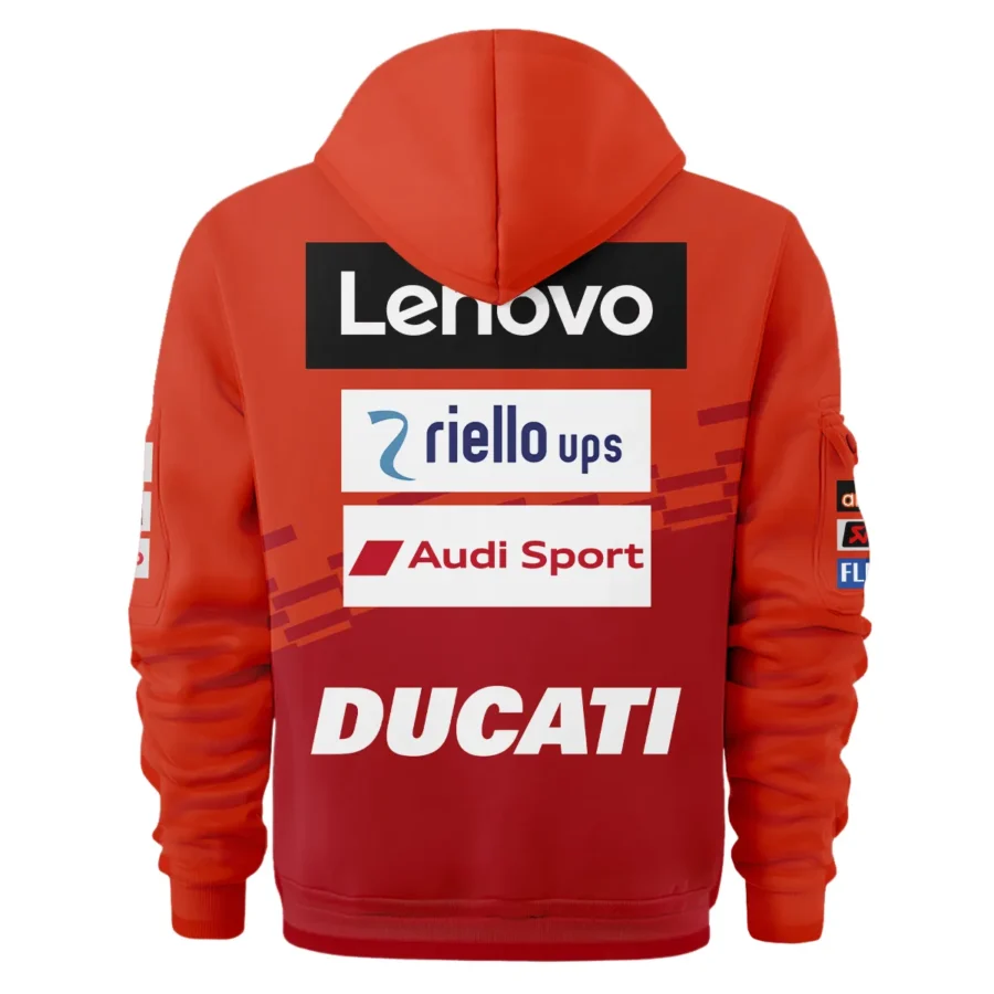 Ducati Lenovo Team Exclusive Logo Hoodie Half Zipper QTVAGP060625A2DUC-HDF - Image 3