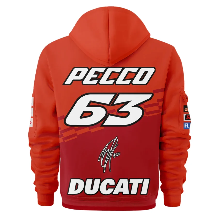 Francesco Bagnaia Ducati Lenovo Team Exclusive Logo Hoodie Half Zipper QTVAGP060625A5DUC-HDF - Image 3