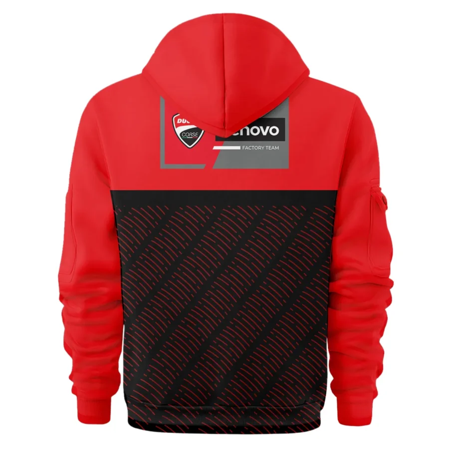 Ducati Lenovo Team Exclusive Logo Hoodie Half Zipper QTVAGP110625A12DUC-HDF - Image 3