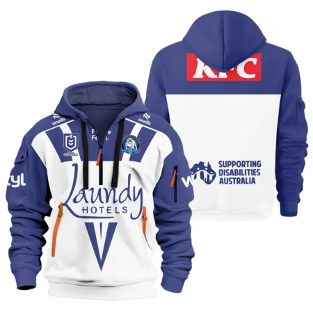 Canterbury-Bankstown Bulldogs NRL Exclusive Logo Hoodie Half Zipper QTVA050625NRL01CBY-HDF