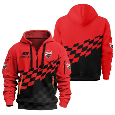 Marc Márquez Ducati Lenovo Team Exclusive Logo Hoodie Half Zipper QTVAGP100625A10DUC-HDF