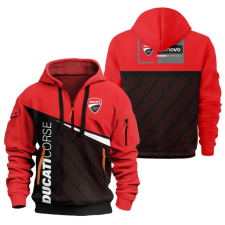 Ducati Lenovo Team Exclusive Logo Hoodie Half Zipper QTVAGP110625A12DUC-HDF