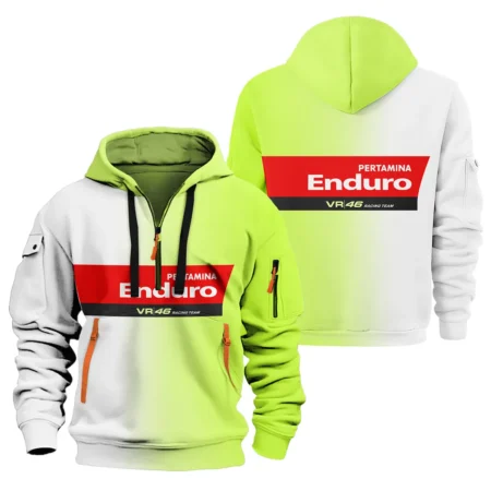 VR46 Racing Team Exclusive Logo Hoodie Half Zipper QTVAGP130625A19VR46-HDF