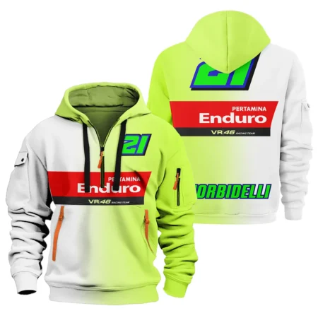 VR46 Racing Team Exclusive Logo Hoodie Half Zipper QTVAGP130625A20VR46-HDF
