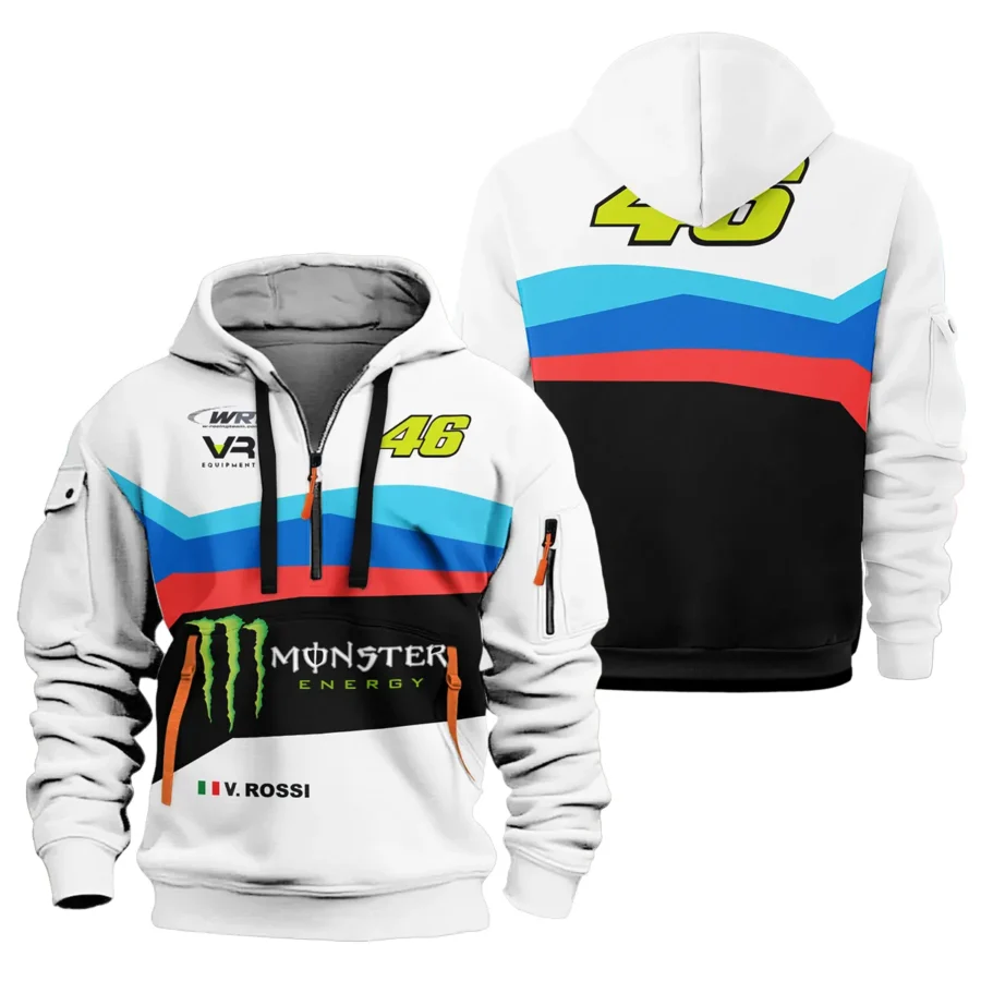 VR46 Racing Team Exclusive Logo Hoodie Half Zipper QTVAGP130625A23VR46-HDF