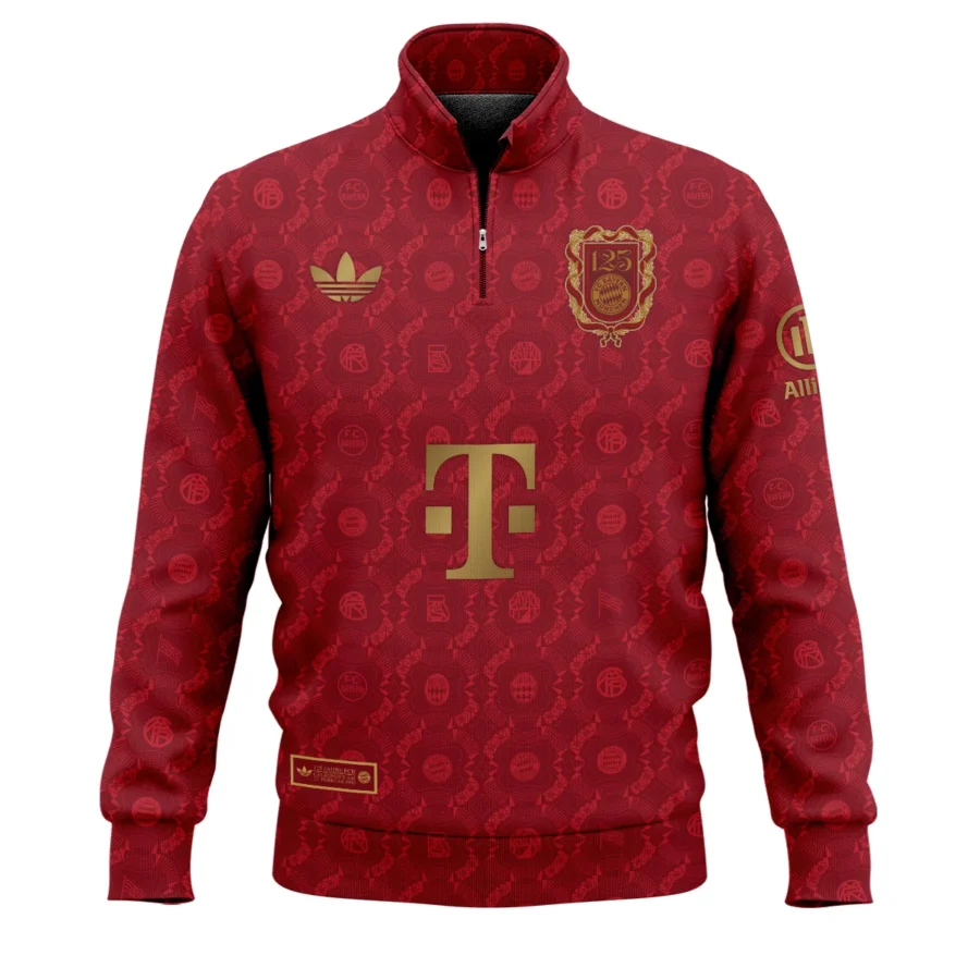 125 Anniversary FC Bayern München Exclusive Logo Quarter-Zip Sweatshirt QTFCB030525A1-QTZ - Image 2