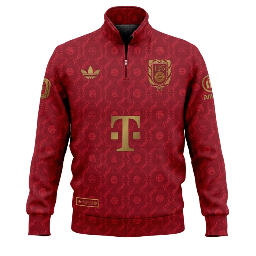 125 Anniversary FC Bayern München Exclusive Logo Quarter-Zip Sweatshirt QTFCB060525A1-QTZ - Image 2