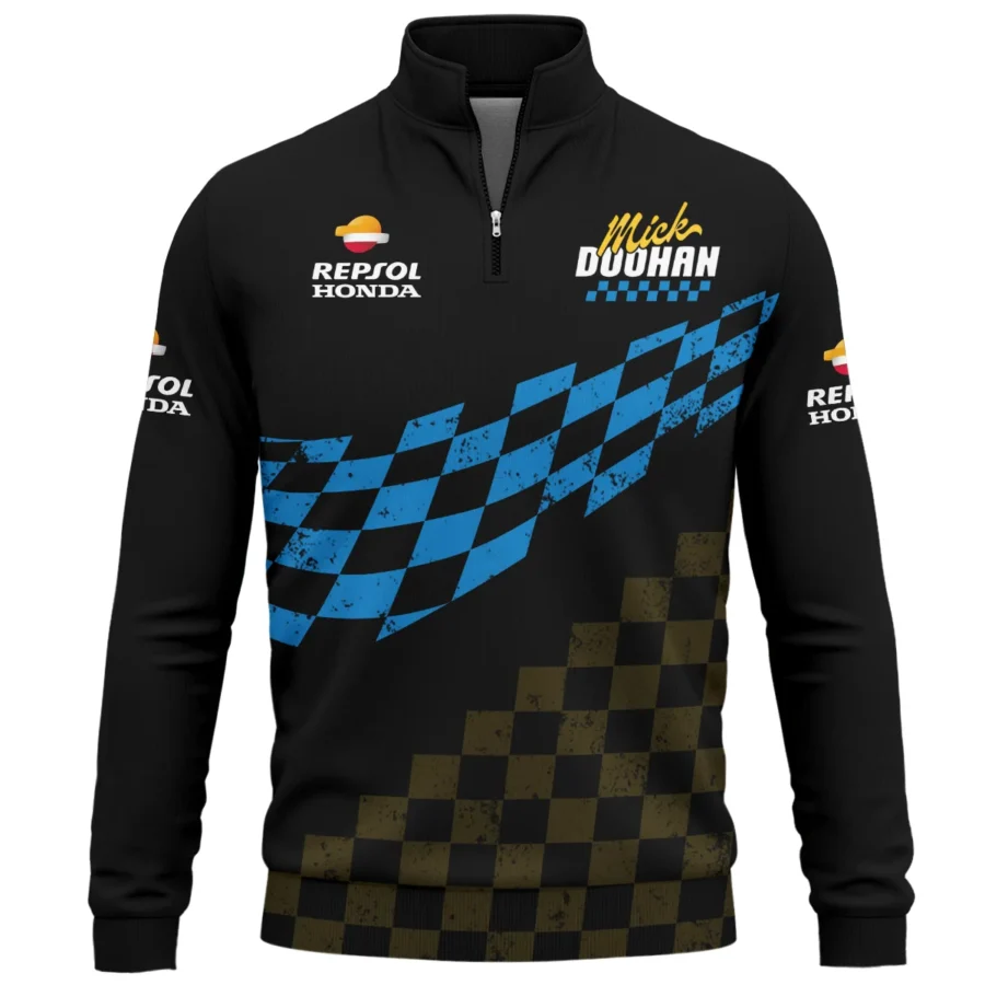 Mick Doohan Repsol Honda Exclusive Logo Quarter-Zip Sweatshirt QTMT090625A3-QTZ - Image 2
