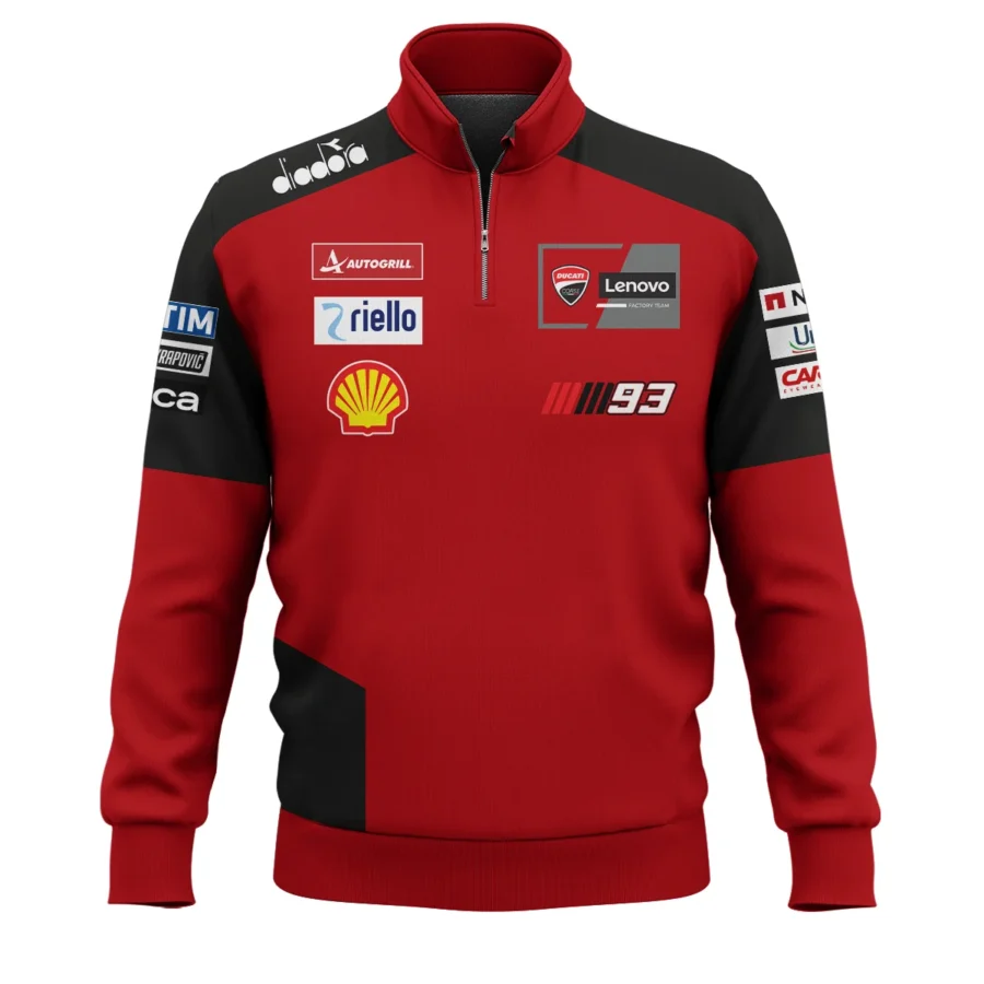 Marc Márquez Ducati Lenovo Team Exclusive Logo Quarter-Zip Sweatshirt QTMTGP150525A2-QTZ - Image 2