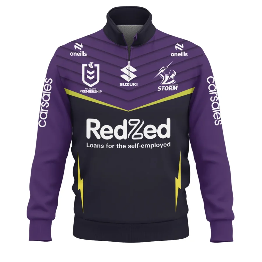 Melbourne Storm NRL Exclusive Logo Quarter-Zip Sweatshirt QTVA050625NRL01MEL-QTZ - Image 2