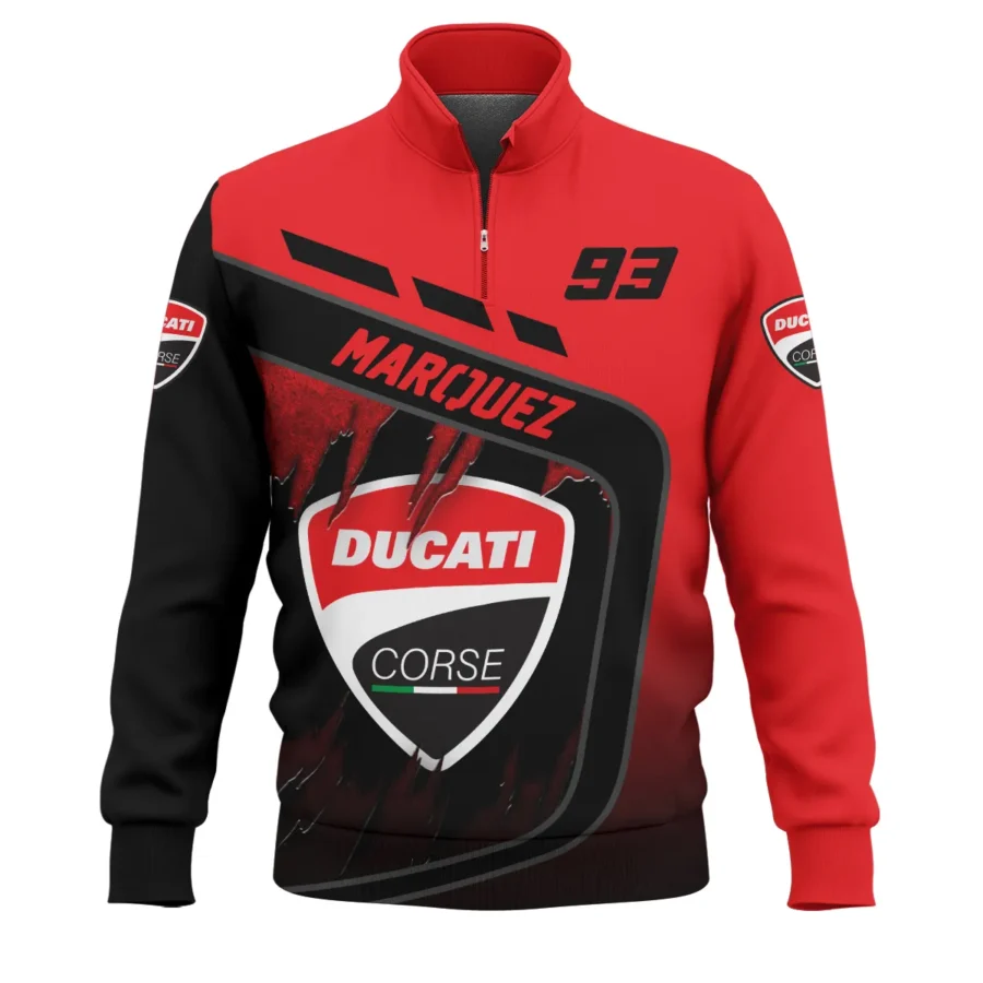 Marc Márquez Ducati Lenovo Team Exclusive Logo Quarter-Zip Sweatshirt QTVAGP060625A6DUC-QTZ - Image 2