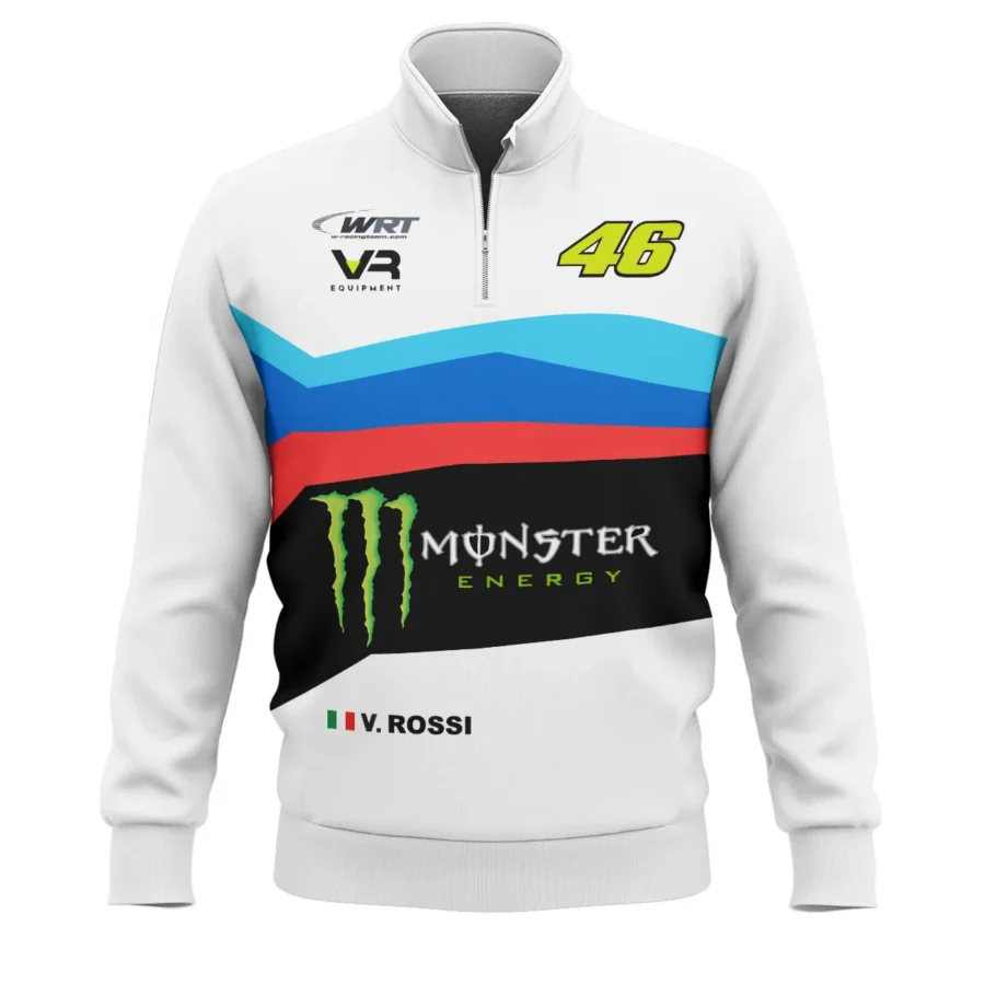 VR46 Racing Team Exclusive Logo Quarter Zip Sweatshirt QTVAGP130625A23VR46-QTZ - Image 2
