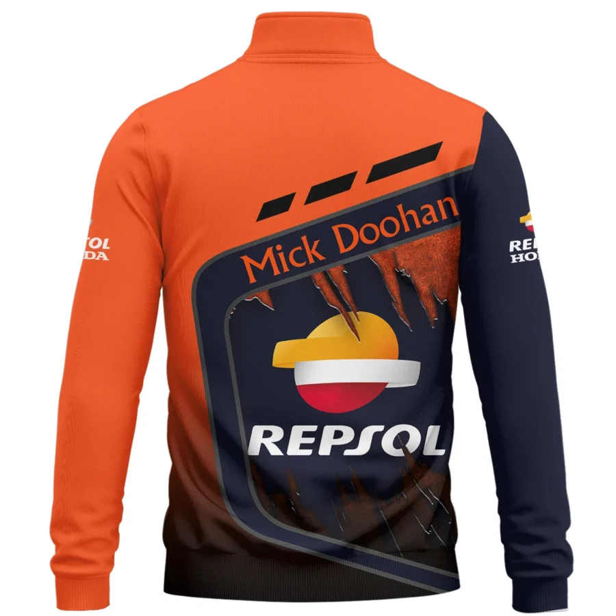 Mick Doohan Repsol Honda Exclusive Logo Quarter-Zip Sweatshirt QTMT090625A4-QTZ - Image 3