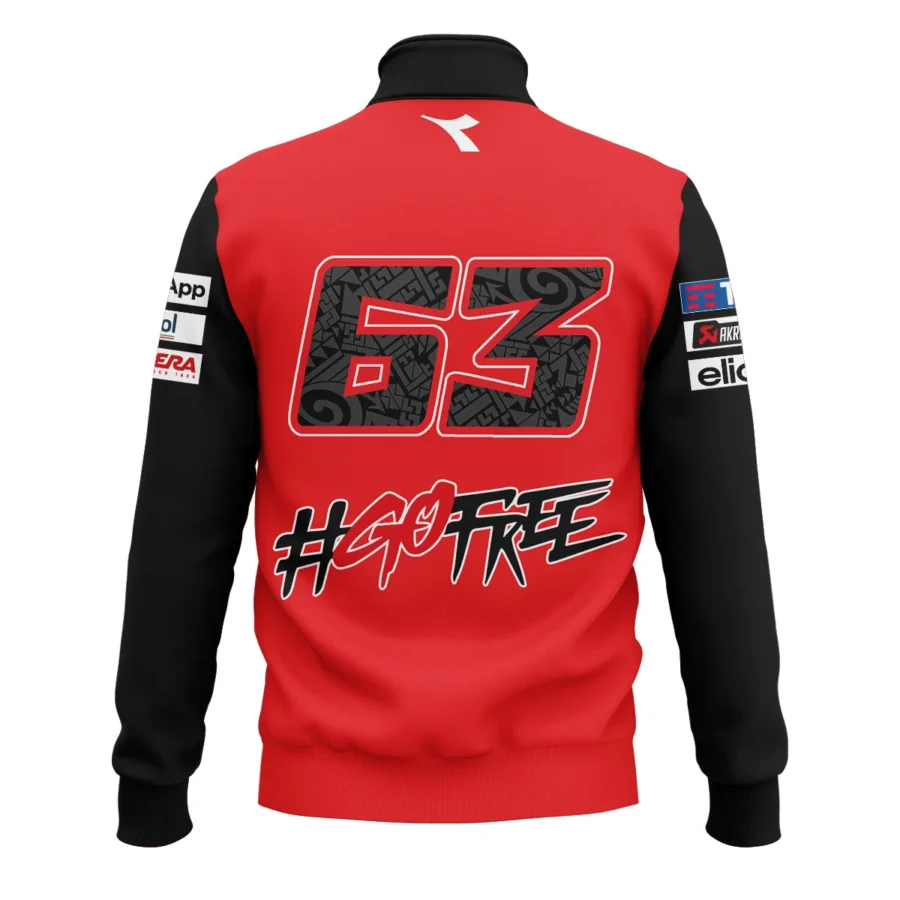 Francesco Bagnaia Ducati Lenovo Team Exclusive Logo Quarter Zip Sweatshirt QTVAGP110625A13DUC-QTZ - Image 3