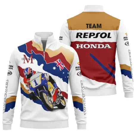 Mick Doohan Repsol Honda Exclusive Logo Quarter-Zip Sweatshirt QTMT090625A2-QTZ