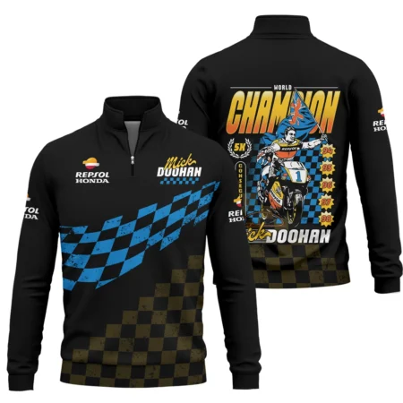 Mick Doohan Repsol Honda Exclusive Logo Quarter-Zip Sweatshirt QTMT090625A3-QTZ