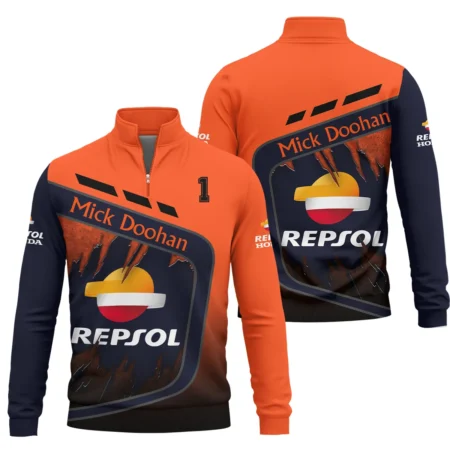 Mick Doohan Repsol Honda Exclusive Logo Quarter-Zip Sweatshirt QTMT090625A4-QTZ