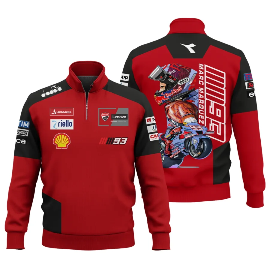 Marc Márquez Ducati Lenovo Team Exclusive Logo Quarter-Zip Sweatshirt QTMTGP150525A2-QTZ