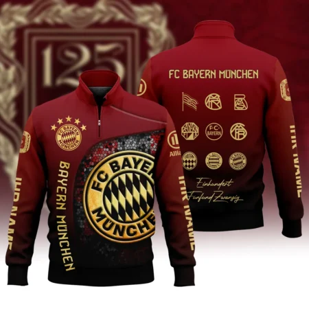 125 Anniversary FC Bayern München Exclusive Logo Quarter-Zip Sweatshirt QTVA0705FCB02-QTZ