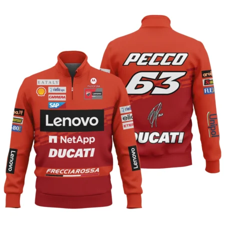 Francesco Bagnaia Ducati Lenovo Team Exclusive Logo Quarter-Zip Sweatshirt QTVAGP060625A5DUC-QTZ