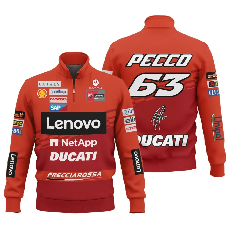 Francesco Bagnaia Ducati Lenovo Team Exclusive Logo Quarter-Zip Sweatshirt QTVAGP060625A5DUC-QTZ