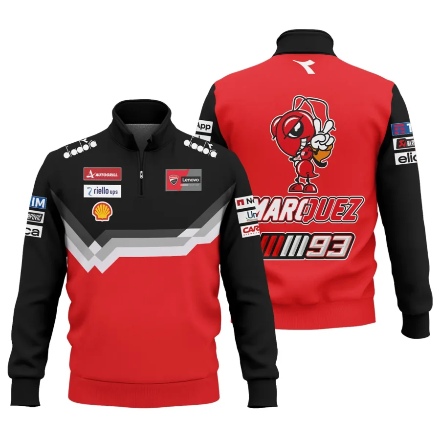 Marc Márquez Ducati Lenovo Team Exclusive Logo Quarter Zip Sweatshirt QTVAGP110625A14DUC-QTZ