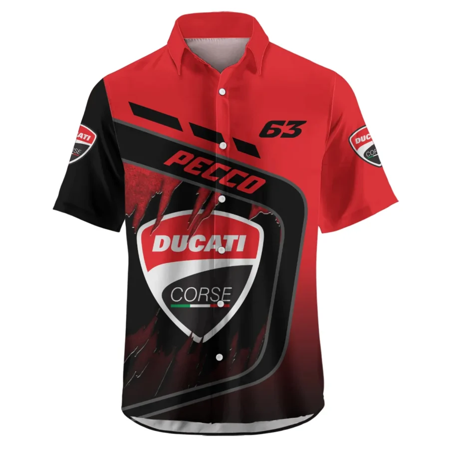 Francesco Bagnaia Ducati Lenovo Team Exclusive Logo Hawaiian Shirt QTVAGP060625A7DUC-HW - Image 2
