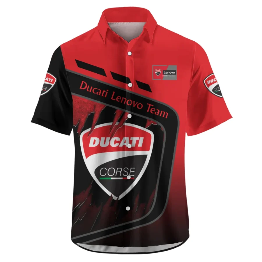 Ducati Lenovo Team Exclusive Logo Hawaiian Shirt QTVAGP060625A8DUC-HW - Image 2