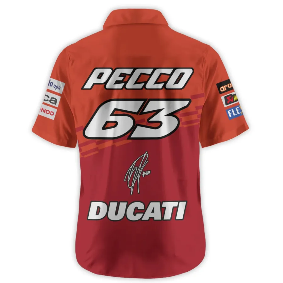 Francesco Bagnaia Ducati Lenovo Team Exclusive Logo Hawaiian Shirt QTVAGP060625A5DUC-HW - Image 3