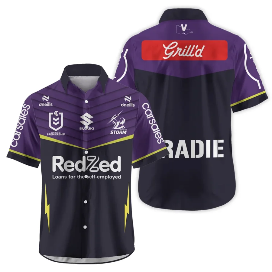 Melbourne Storm NRL Exclusive Logo Hawaiian Shirt QTVA050625NRL01MEL-HW